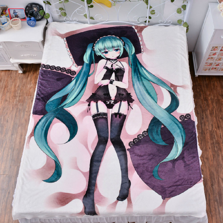 VOCALOID 初音ミク 描き下ろし添い寝シーツ 初音ミク毛布 昼寝掛け毛布